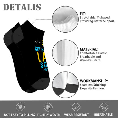 Cousin Crew Lake Squad Mens Socks Ankle Hidden Sock Women