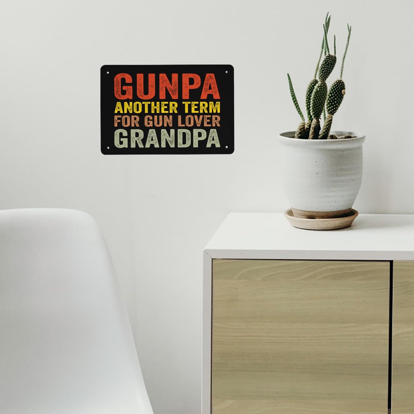 Gunpa Another Term For Gun Lover Grandpa Funny Gun Signs Rustic Wall Decor For Bedroom 40 * 30cm