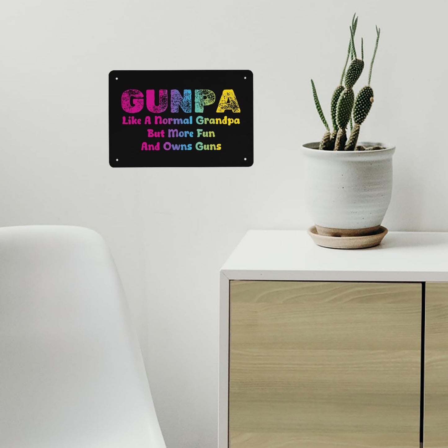 Fun Gunpa Metal Sign for Grandpas