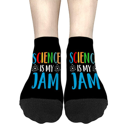 Science Is My Jam And I'm Here To Spread It School Teacher Mens Dress Socks Cotton Socks For Women Liner Men's