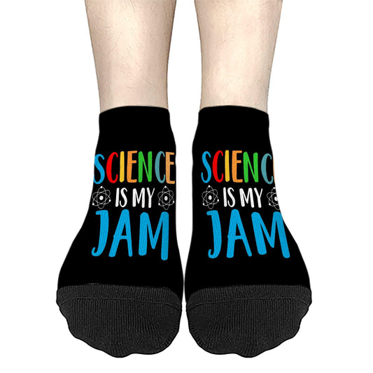 Science Is My Jam And I'm Here To Spread It School Teacher Mens Dress Socks Cotton Socks For Women Liner Men's