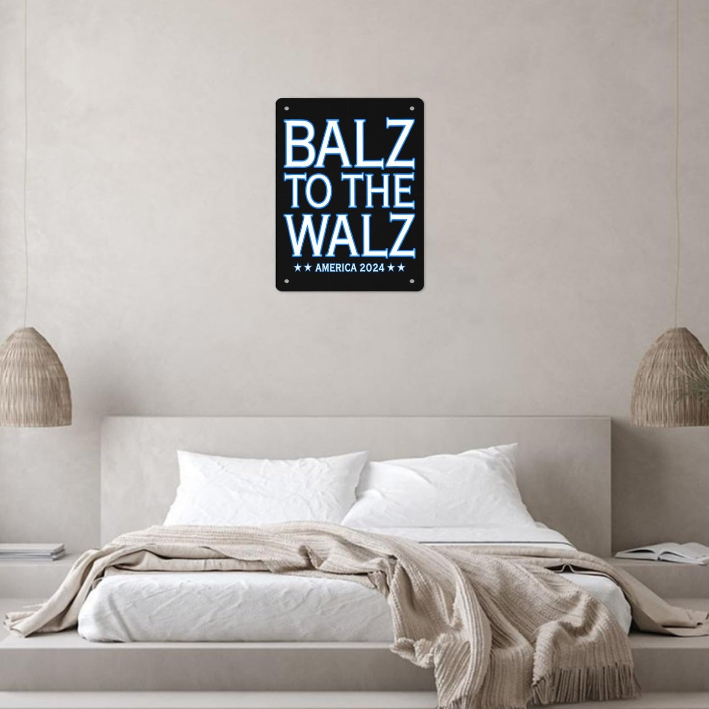 "Funny Bathroom Decor Metal Sign - Balz To The Waltz