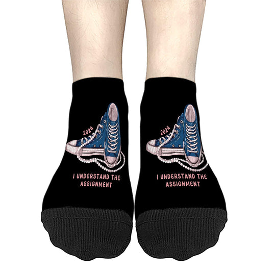 I Understand The Assignment Womens Socks Ankle Hidden For Womens Socks