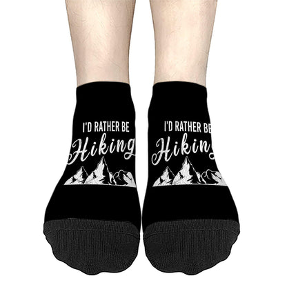 I'd Rather Be Hiking Mens Socks Ankle Athletic Sock For Men