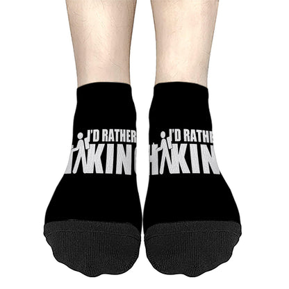 I'd Rather Be Hiking Mens Socks Ankle Athletic Sock For Men