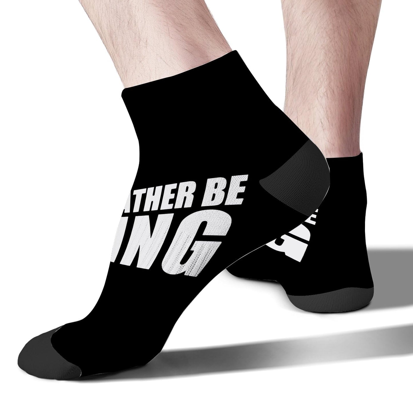 I'd Rather Be Hiking Mens Socks Ankle Athletic Sock For Men