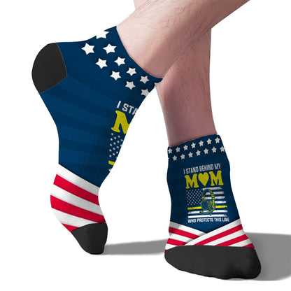 Mom 911 Dispatcher Crew Socks - Invisible Women's Socks