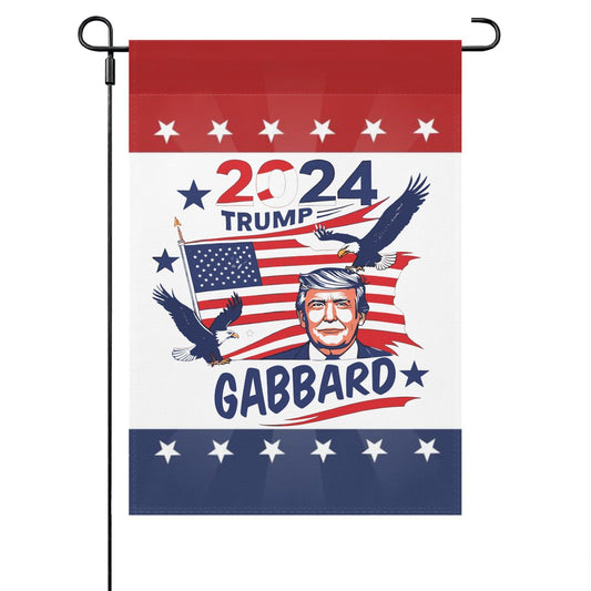 Trump Gabbard 2024 Pro Trump Conservative Garden Flag - Double Sided