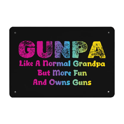 Fun Gunpa Metal Sign for Grandpas