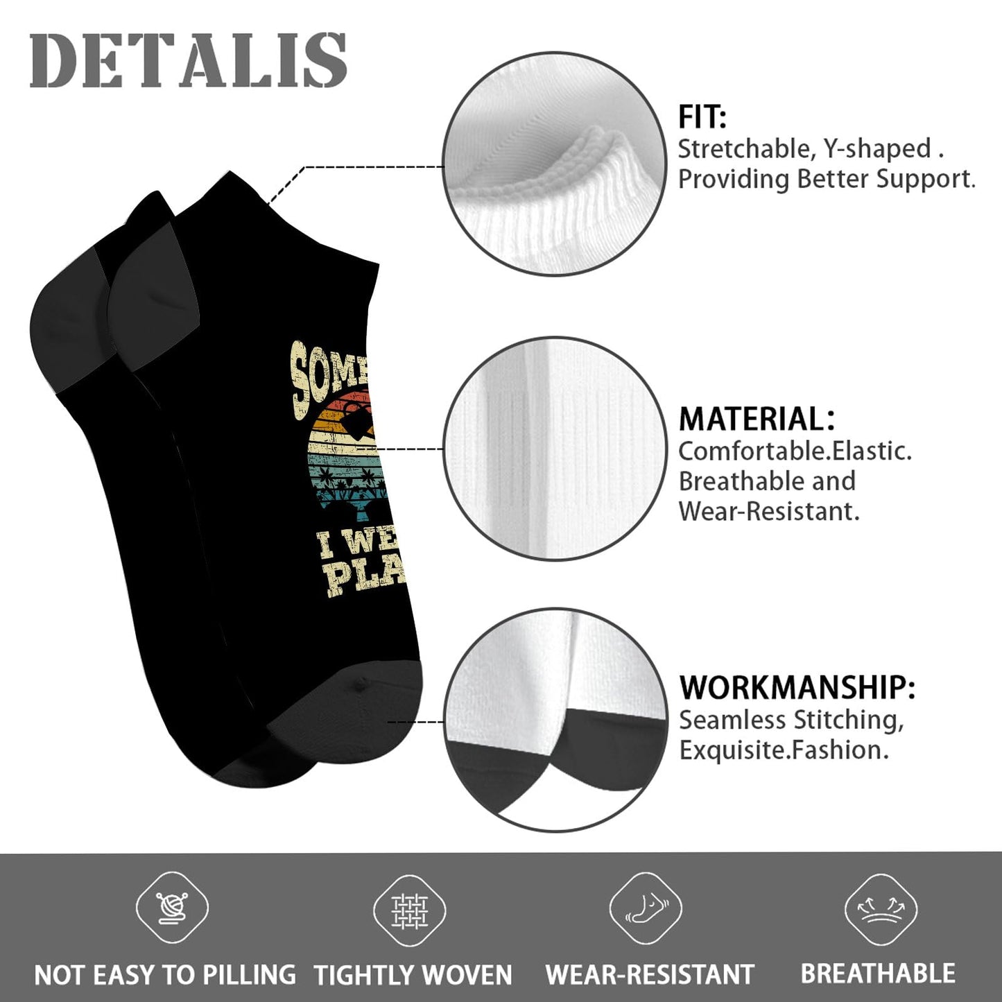 Plant Lovers Sometimes I Wet My Plants Crew Socks Short Men's Socks