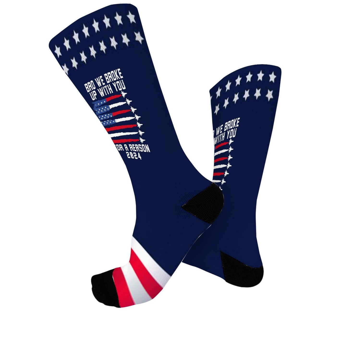 Colorful Crazy Design Half Calf Socks - Novelty Unisex Gifts