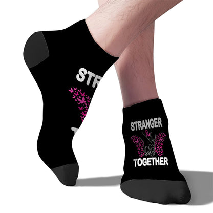 Stranger Together Breast Cancer Awareness Boys Crew Socks Crew For Men Socks