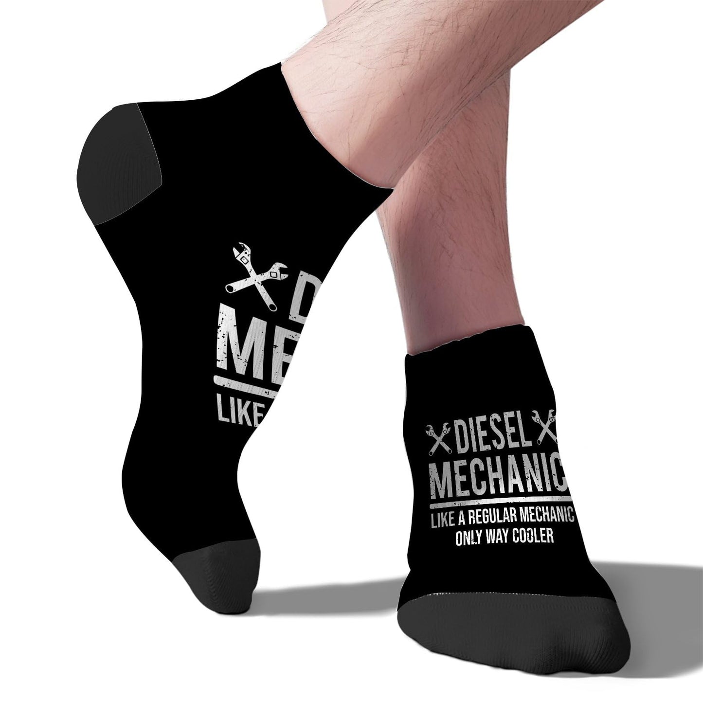 Funny Diesel Mechanic Ankle Socks for Men