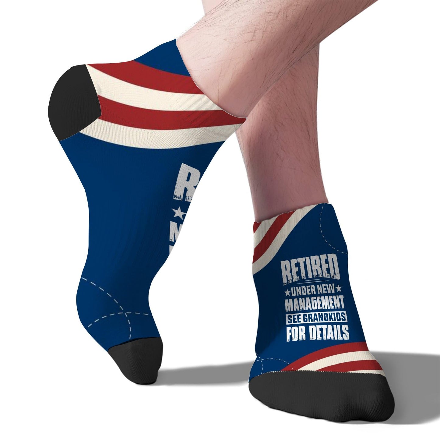 Retired Under New Management See Grandkids For Details Mens Athletic Socks Short For Women Socks