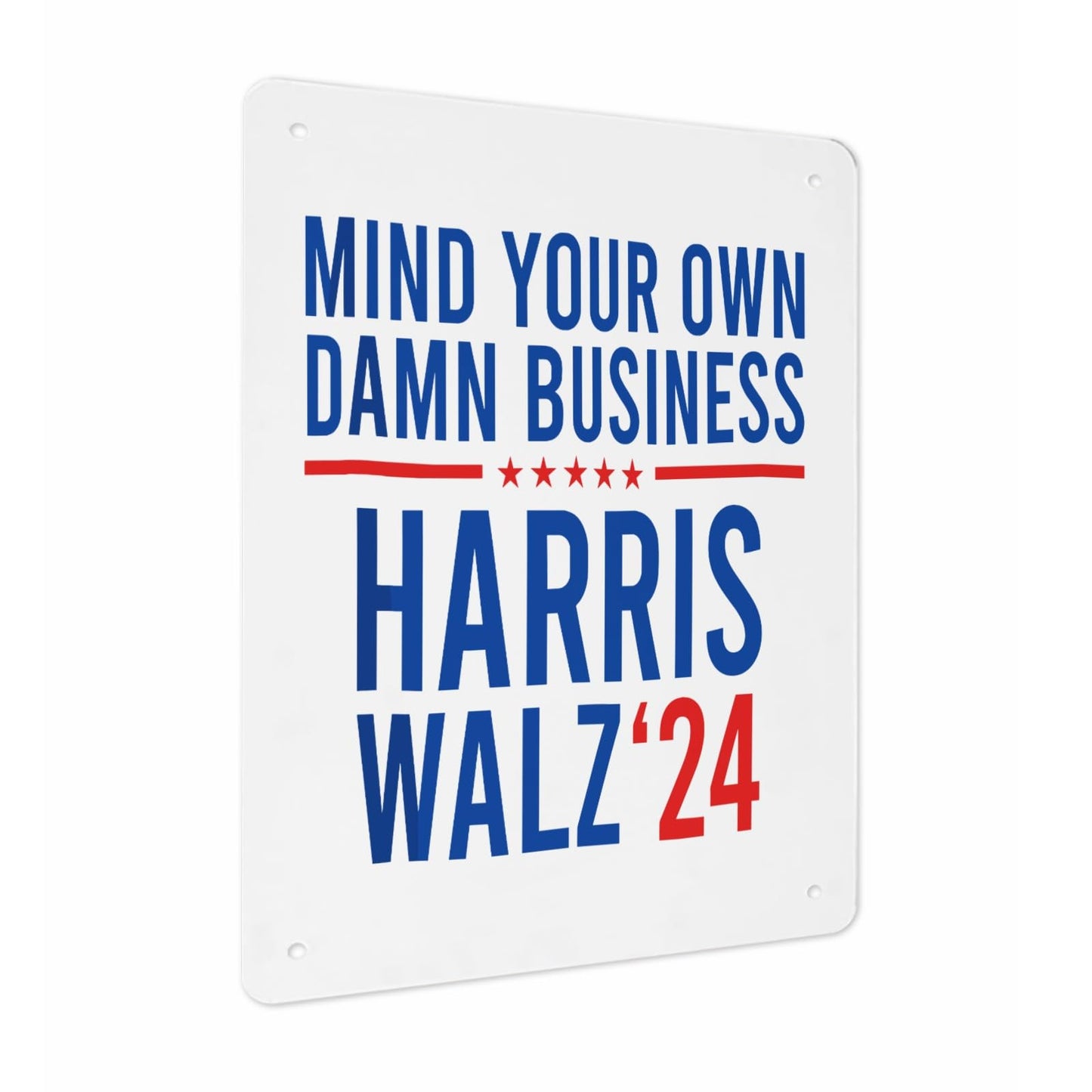 Retro Mind Your Own Business Wall Decor - 30x40cm