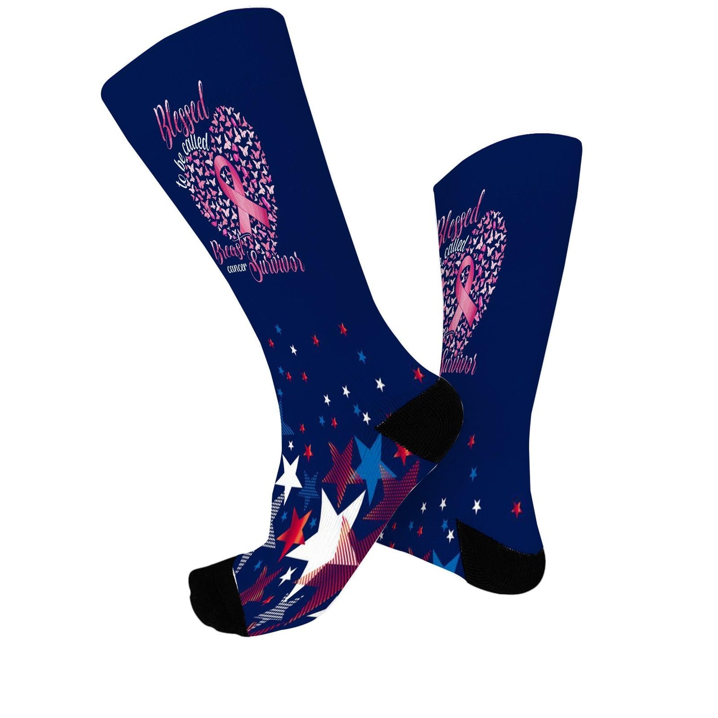 Blessed Breast Cancer Survivor Crew Socks