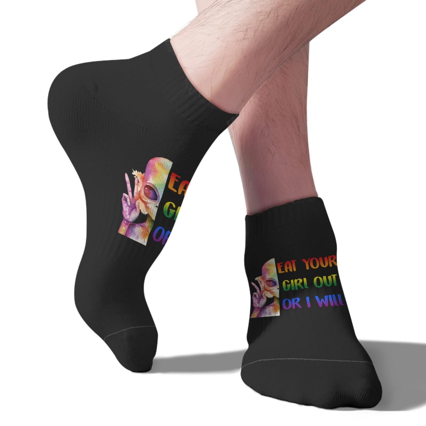 Eat Your Girl Out Or I Will Girls Crew Socks Cotton For Men Socks