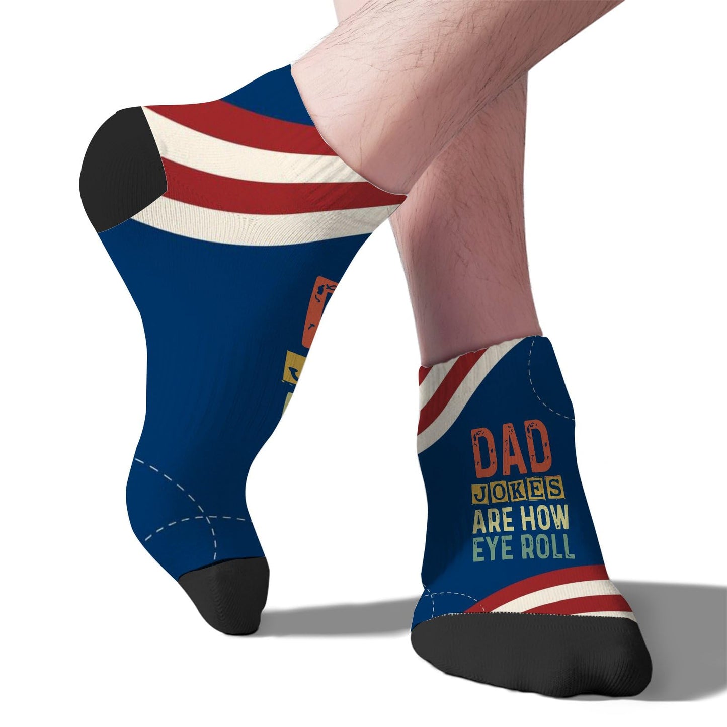 Dad Jokes Are How Eye Roll Mens Socks Crew Short Sock Women