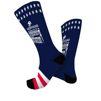 Colorful Strong Women Veterans Socks - Novelty Gifts