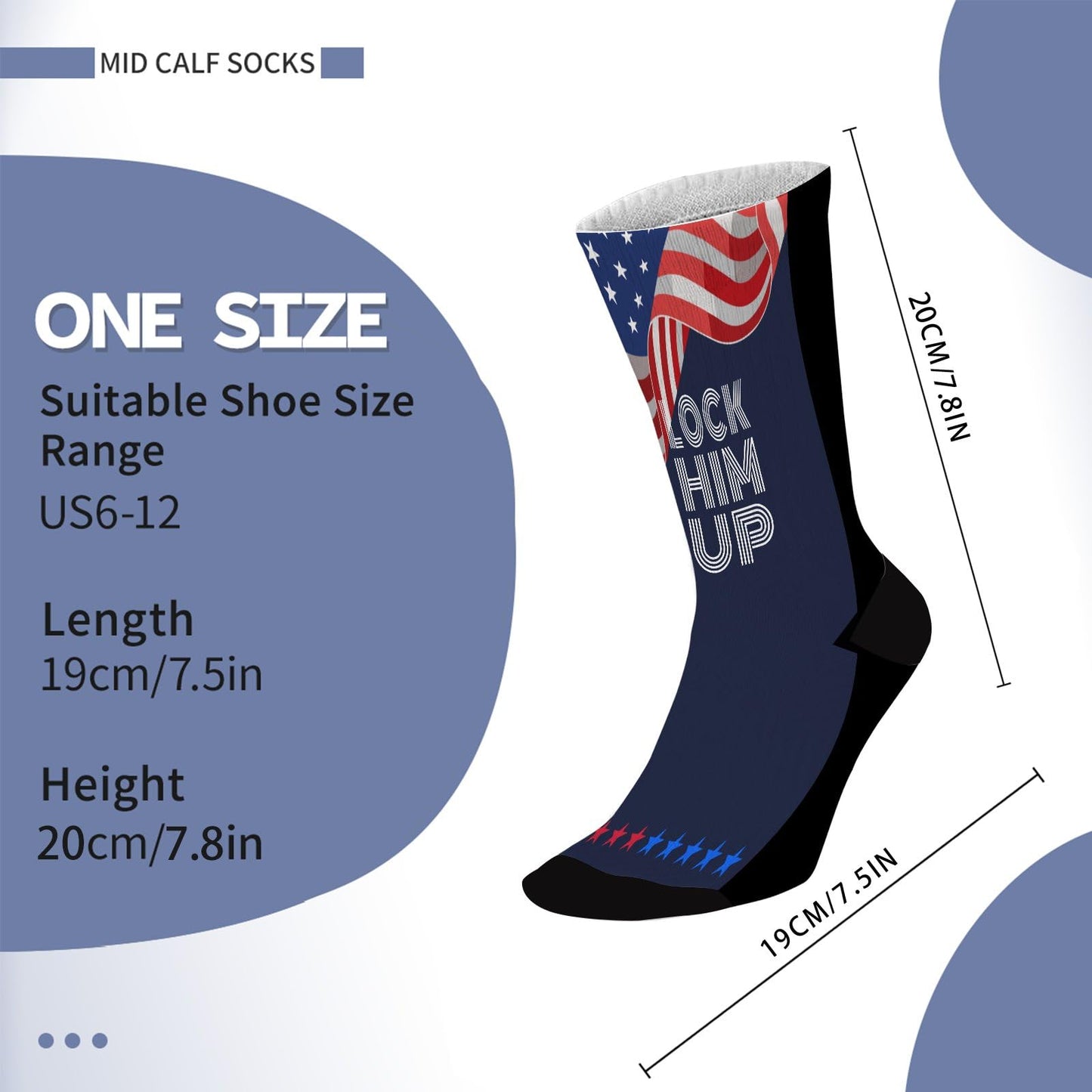 2024 Presidential Candidate Mens Crew Socks