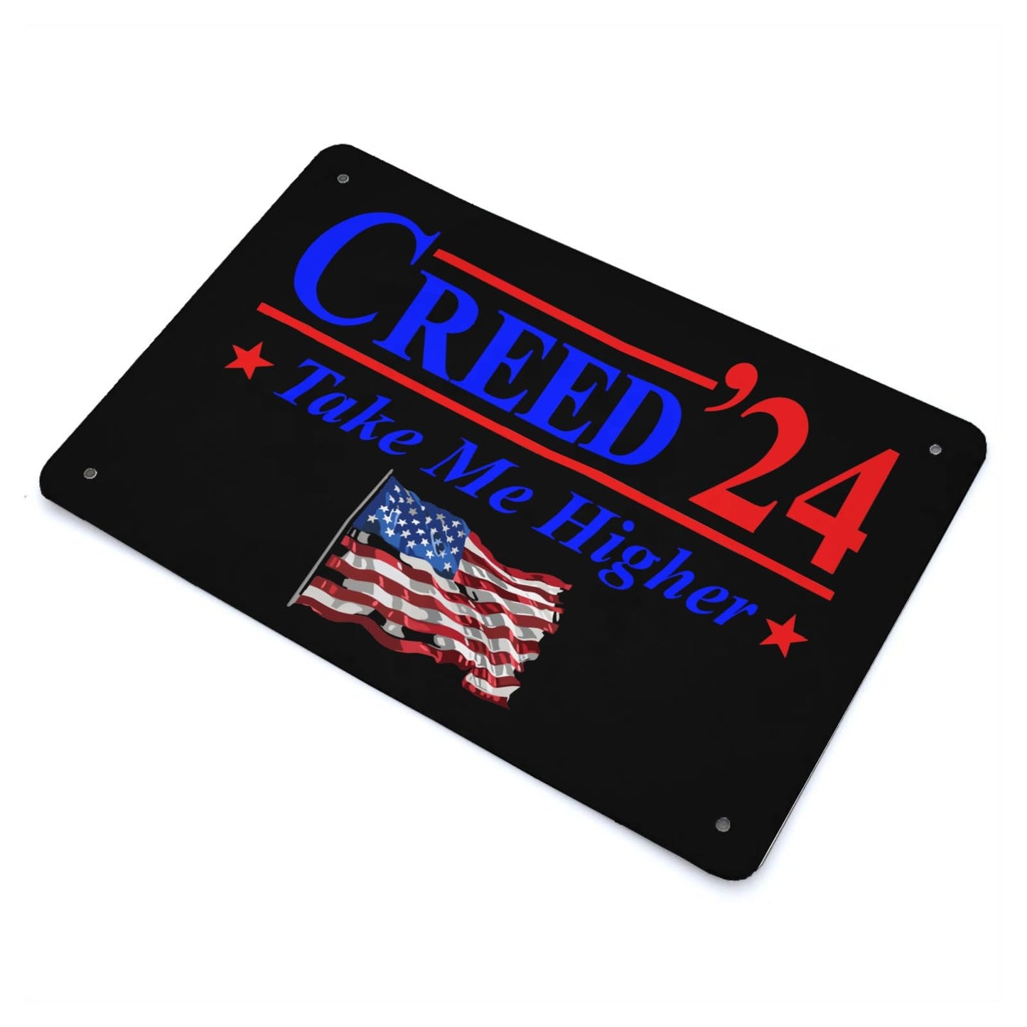 Creed '24 Take Me Higher Creed 2024 Take Me Higher Us Flag Metal Signs Metal Wall Decor For Classroom 40 * 30cm