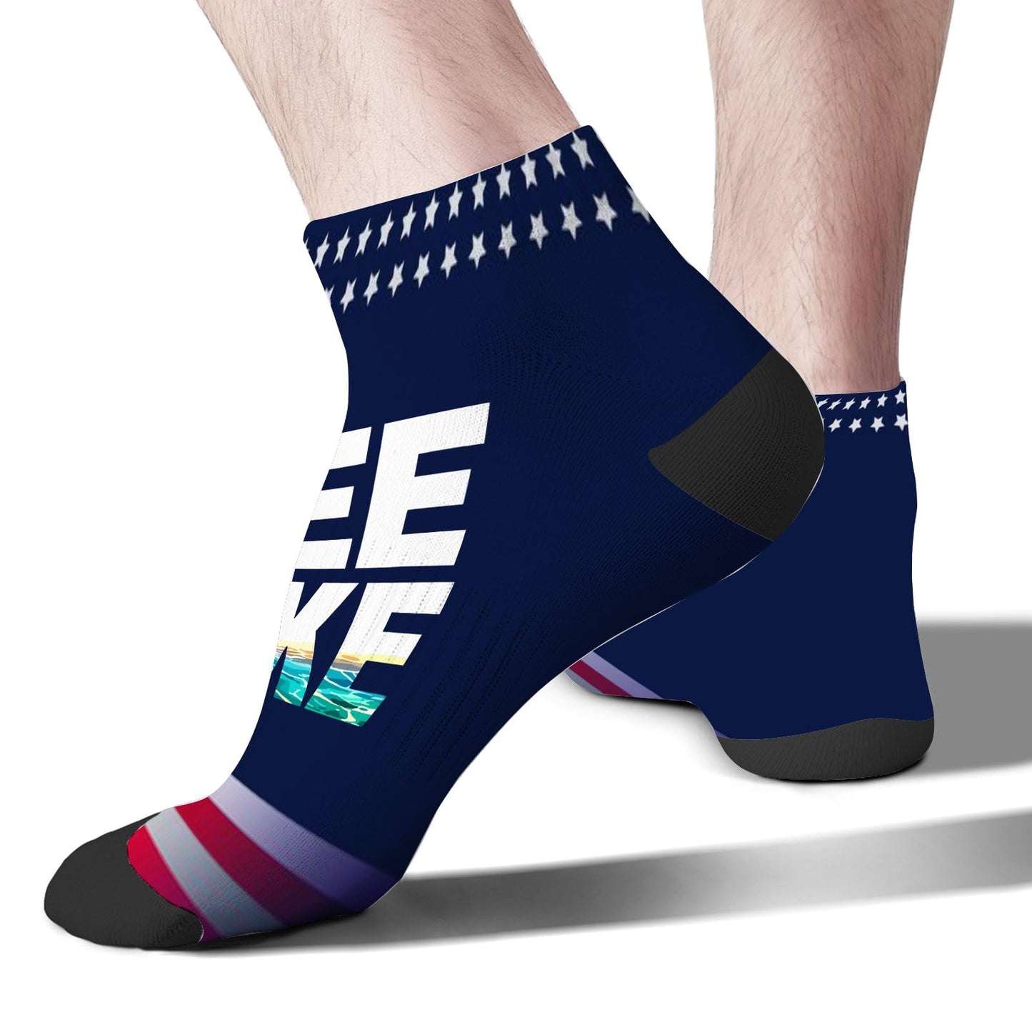 Lake-themed Funny Vacation Partys Cotton Socks for Men and Women