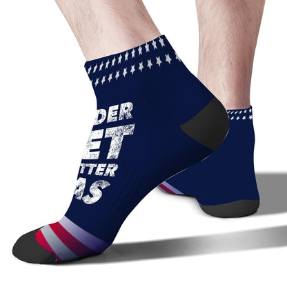 The Older I Get The Better I Was Funny Older Seniors Girls Ankle Socks Short Sock Mens