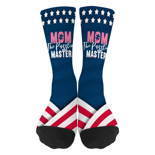 The Puzzling Master Mother Mother's Day Funny Puzzling Mens Socks Crew