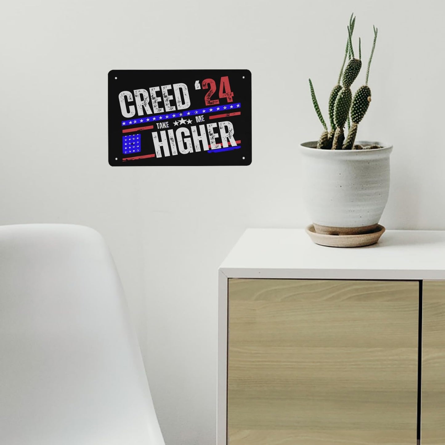 Creed '24 Take Me Higher Metal Sign Farmhouse Decor For Bedroom 40 * 30cm