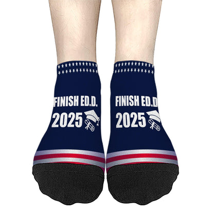 Ed.D. Doctor Of Education Graduation 2025 Doctorate Degree No Show Socks Hidden For Men's Sock