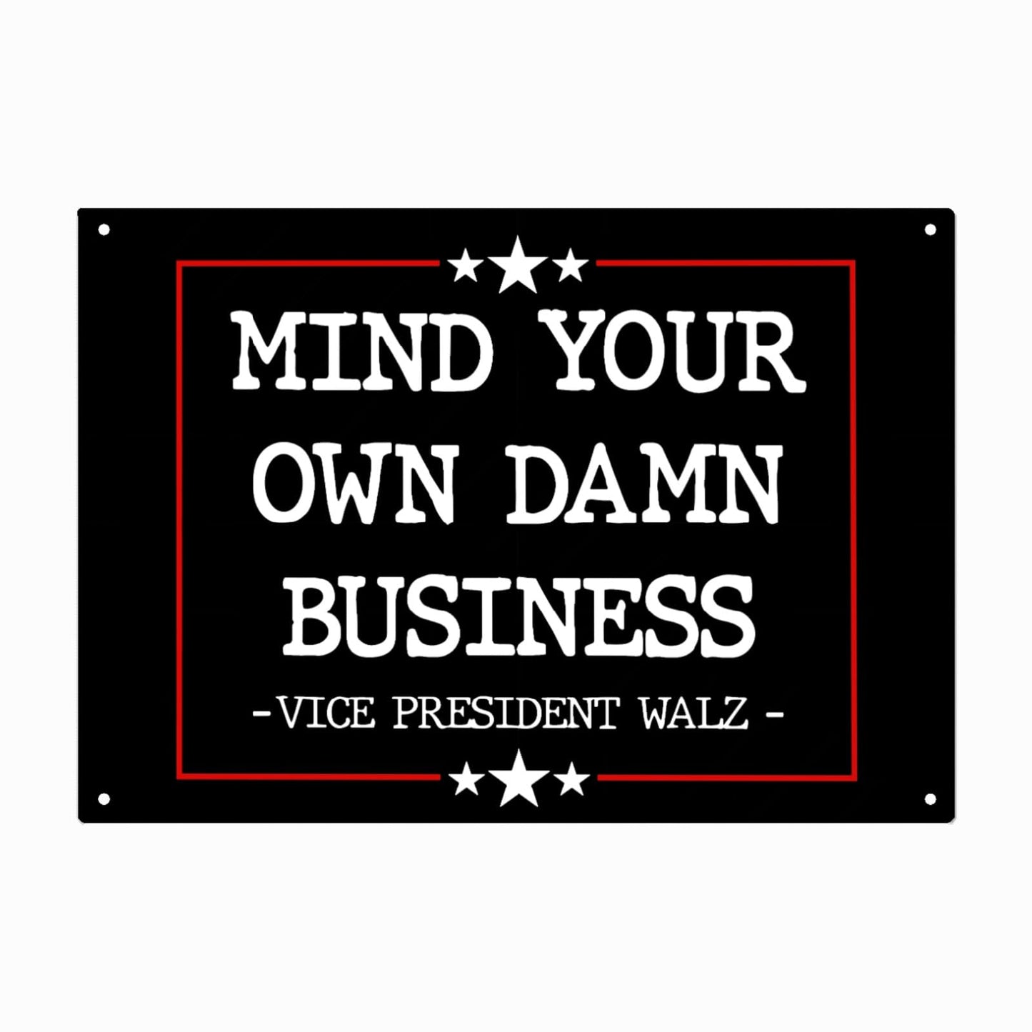 Mind Your Own Damn Business Galvanized Bar Signs Man Cave Decor For Grad One Size