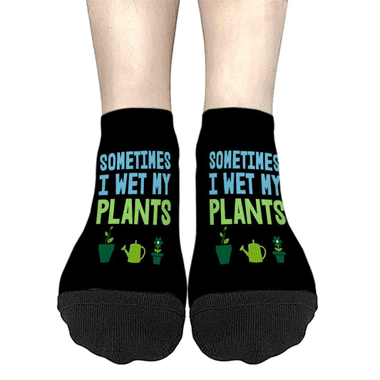 Plant Lovers Sometimes I Wet My Plants Crew Socks Women Athletic Sock For Men