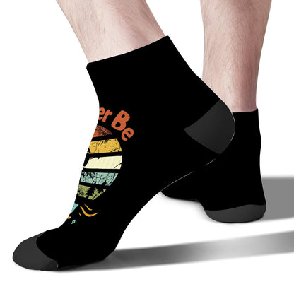 I'd Rather Be Hiking Men Ankle Socks Low Cut Sock For Men