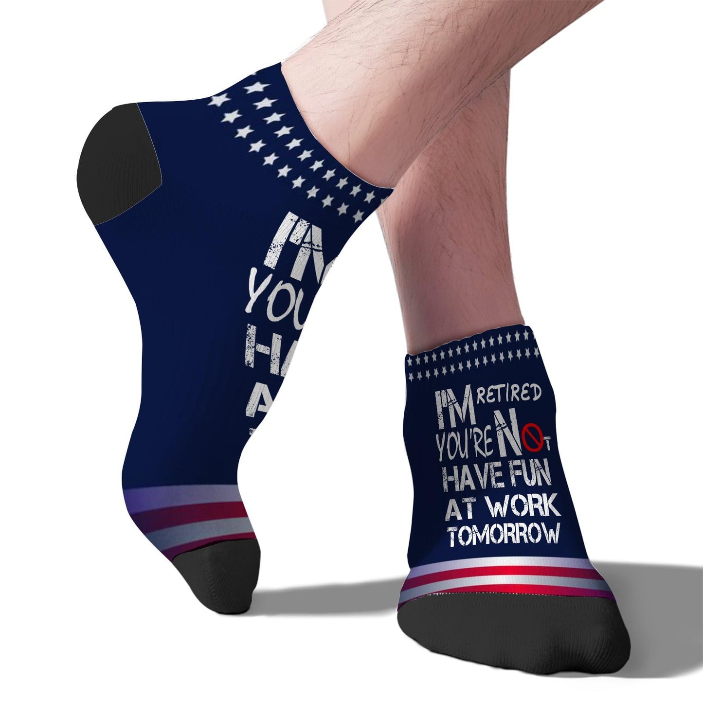 I'm Retired You're Not Have Fun At Work Tomorrow Athletic Socks Men Athletic Men Socks