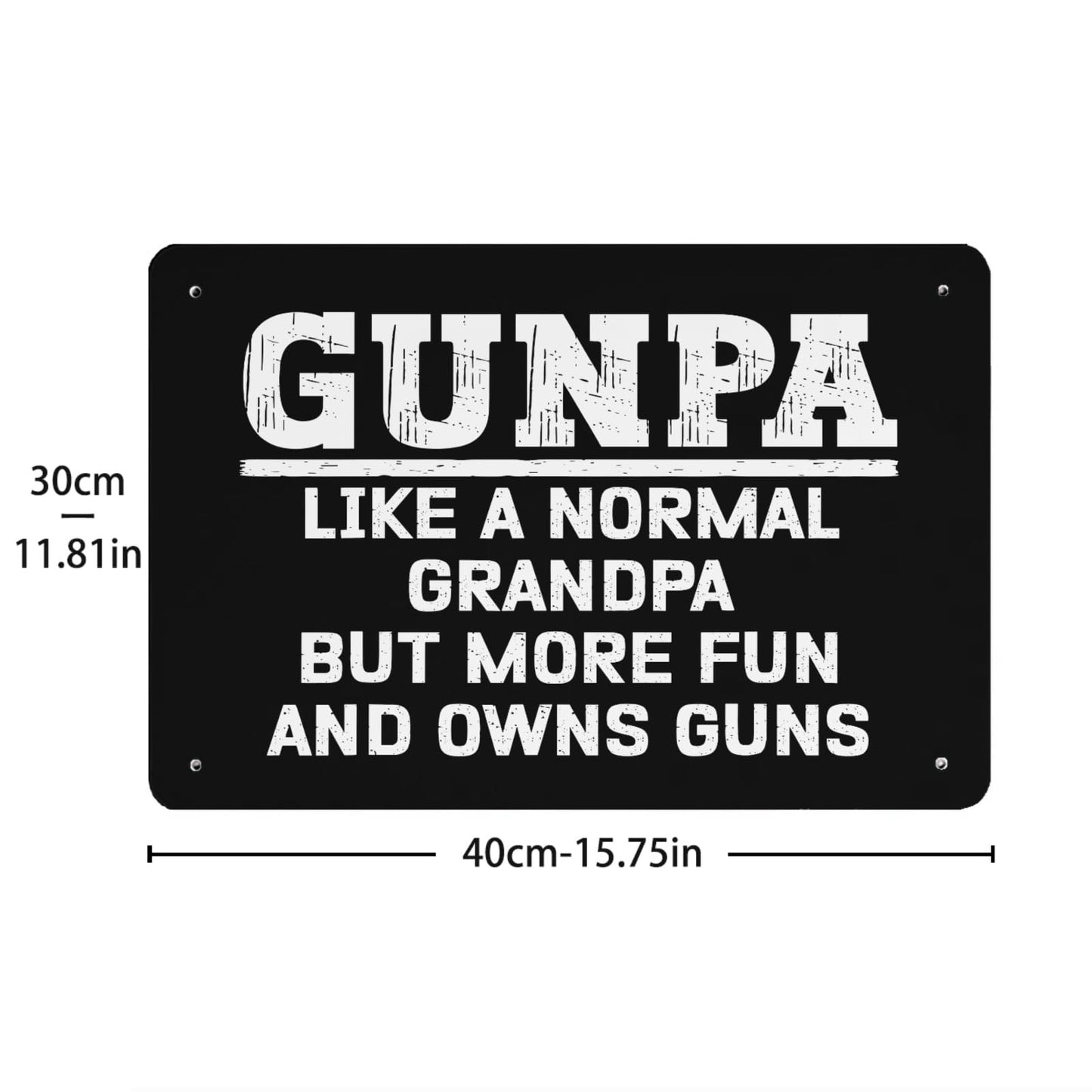 Grandpa Fun Metal Sign - Funny Home Decor - 40x30cm