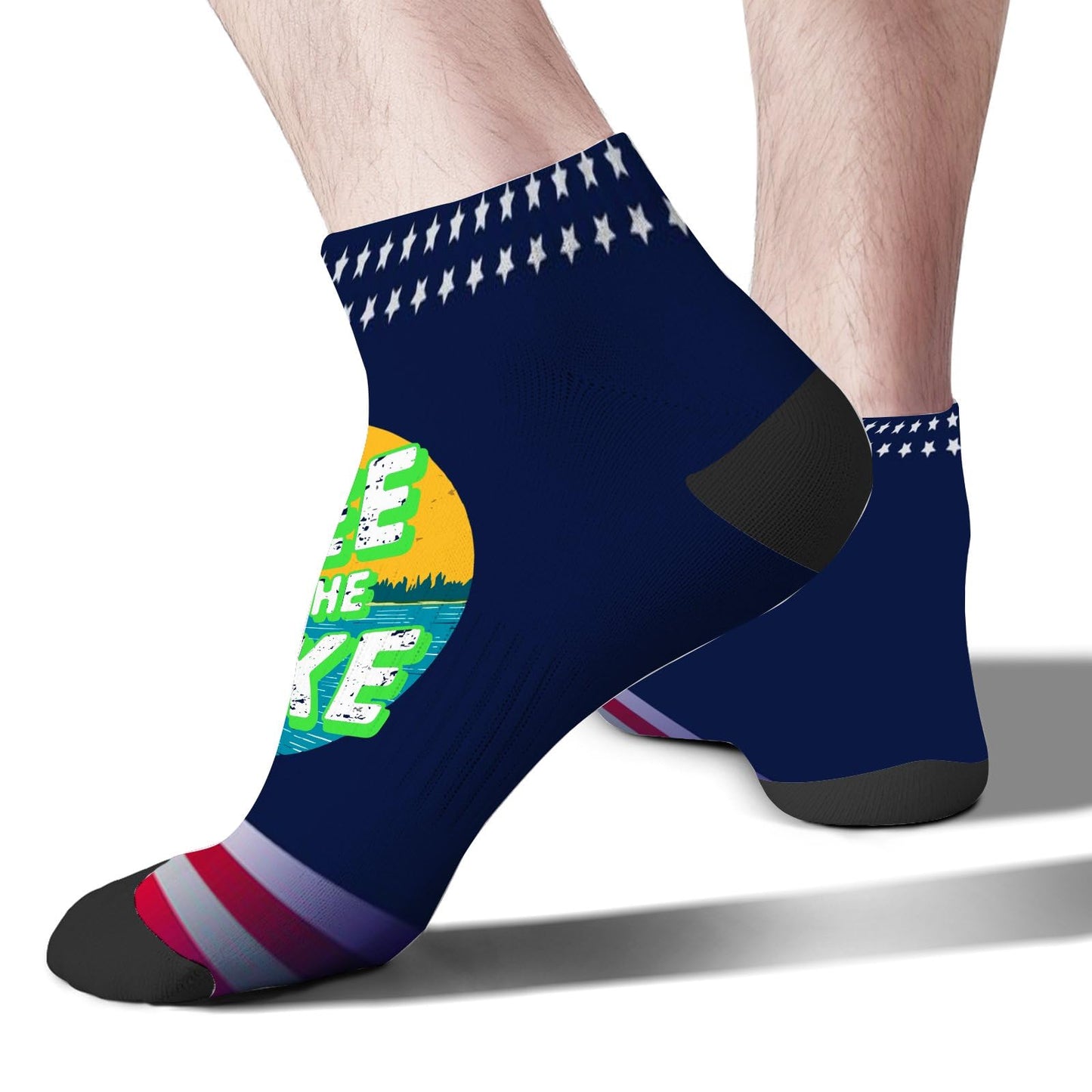 I Pee In The Lake Funny Vacation Partys Mens Crew Socks Crew Sock Women