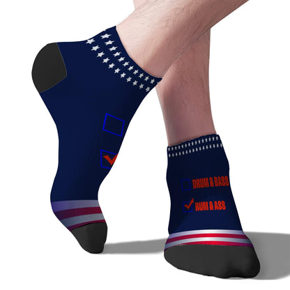 Drum & Bass Rum & Ass Lovers Dress Socks Women Invisible Womens Socks