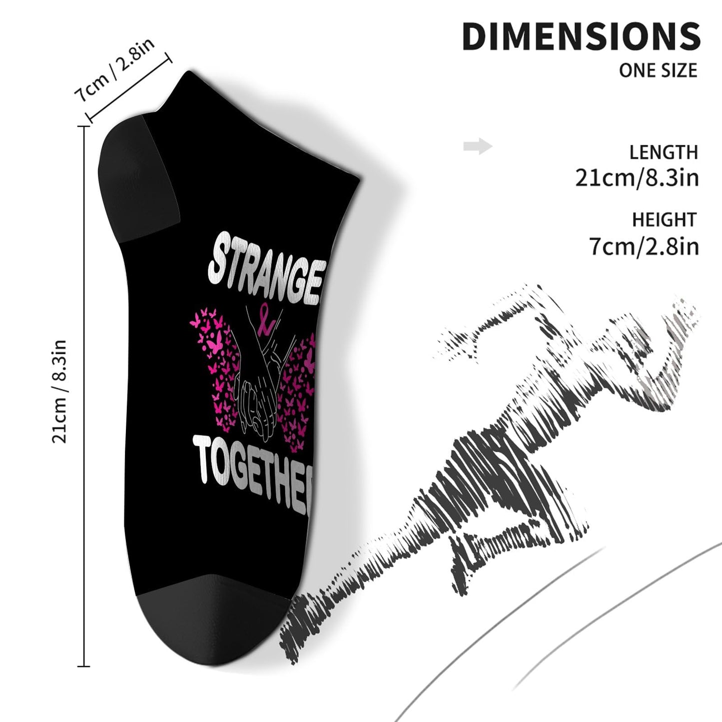 Stranger Together Breast Cancer Awareness Boys Crew Socks Crew For Men Socks