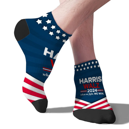 When We Fight We Win - 2024 US Flag No Show Socks