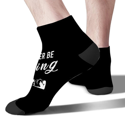 I'd Rather Be Hiking Mens Socks Ankle Athletic Sock For Men