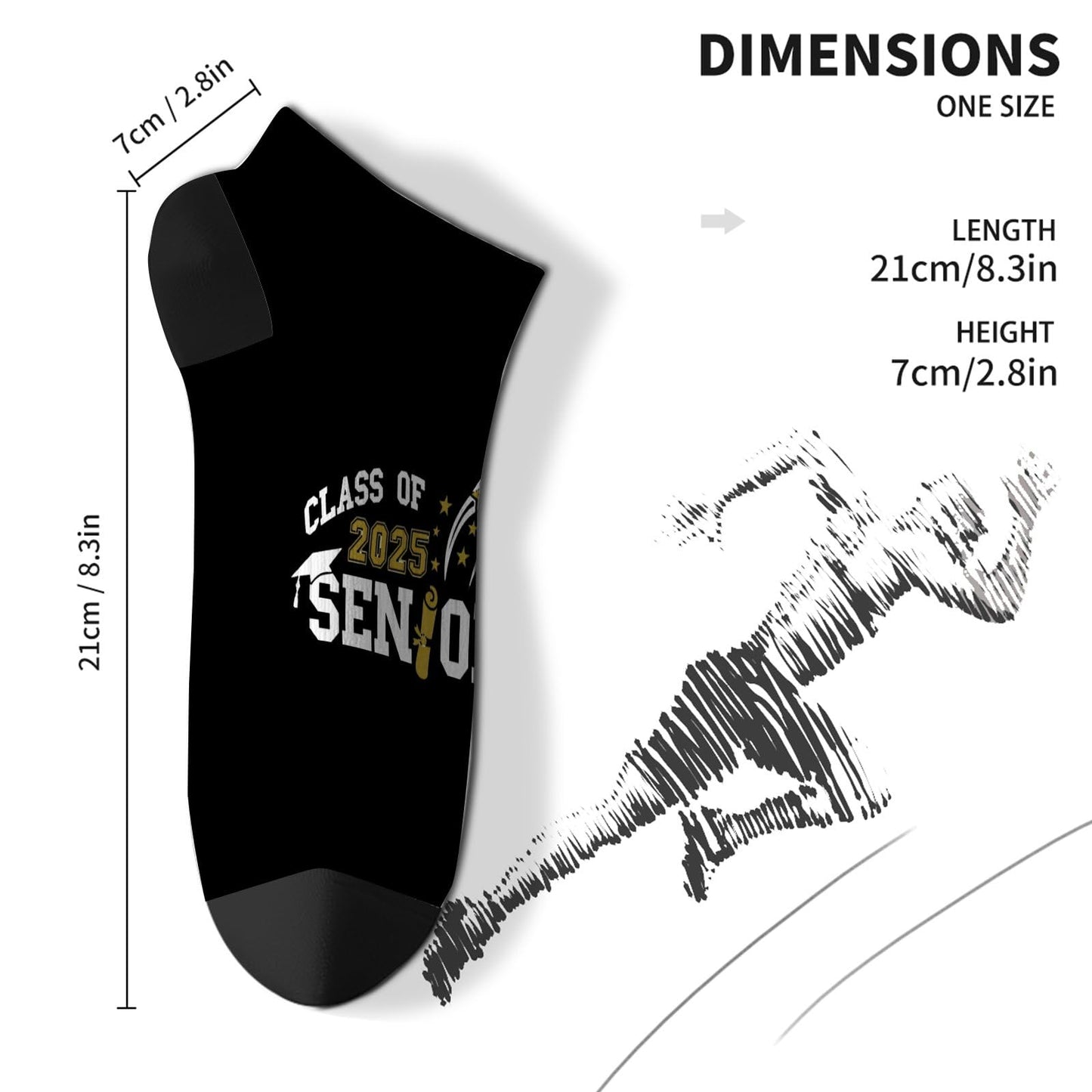 Class Of 2025 Senior House Athletic Socks Men Casual Socks For Women's