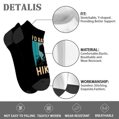 I'd Rather Be Hiking Men Ankle Socks Low Cut Sock For Men