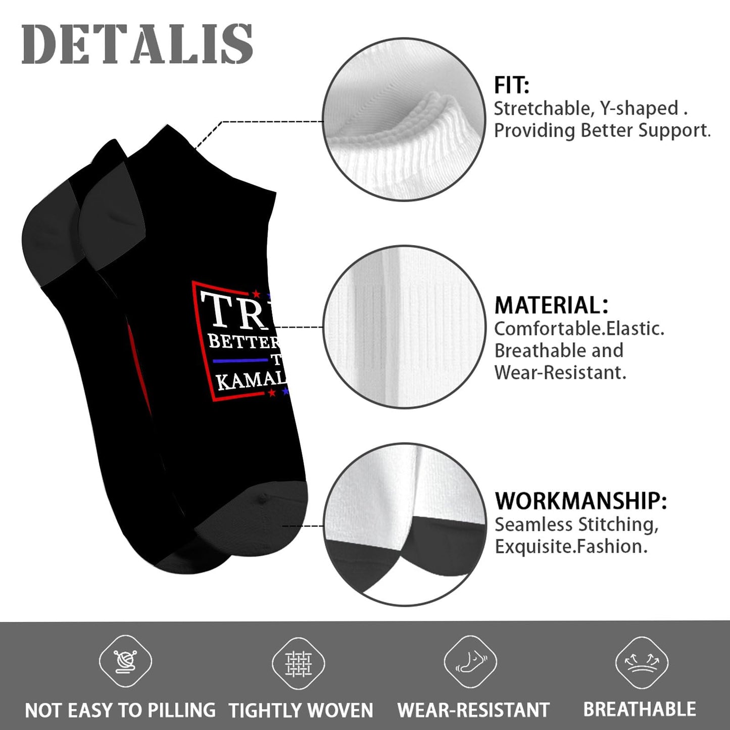 Trump 2024 Better Looking Men's Dress Socks