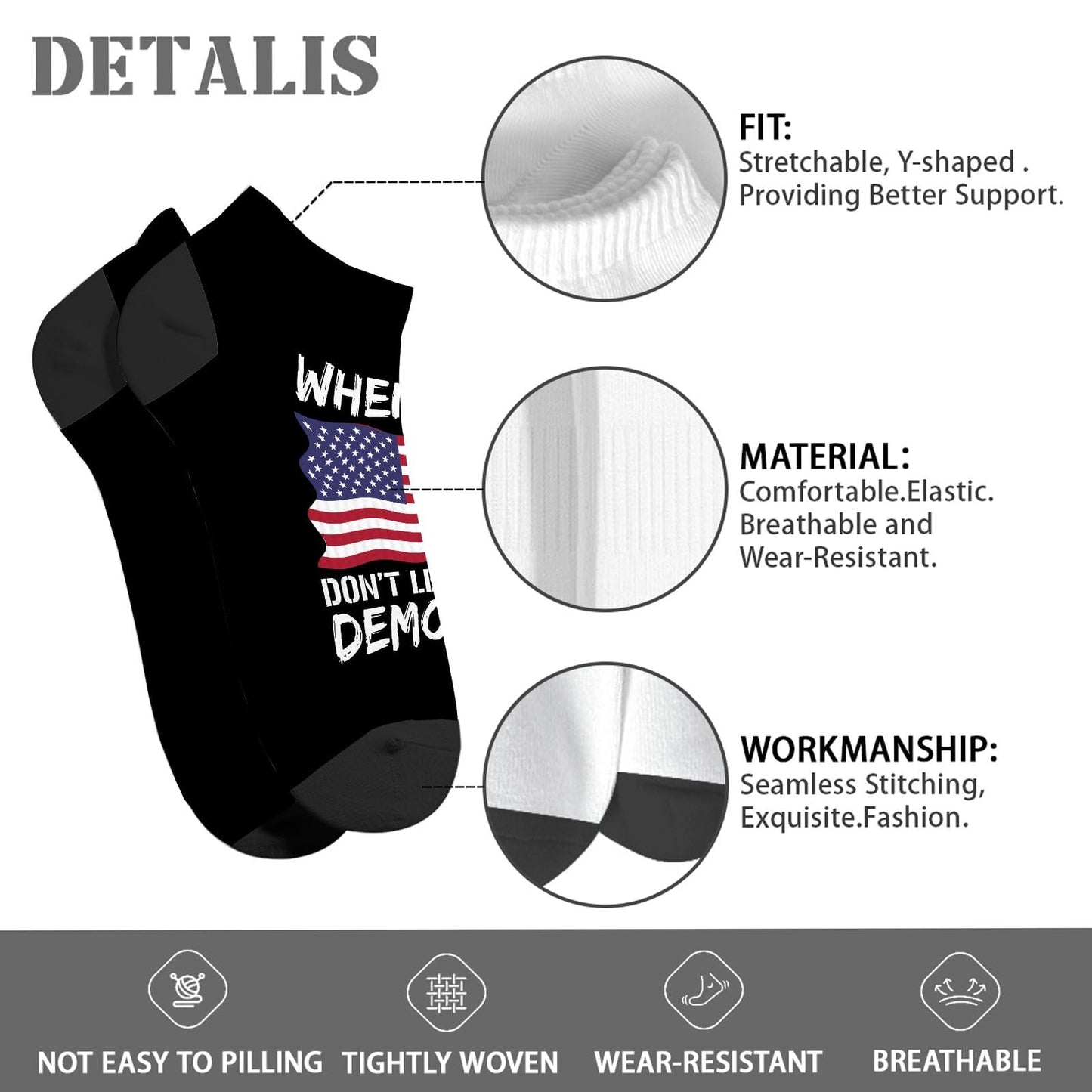 Republican Golf Low Cut Socks for Women