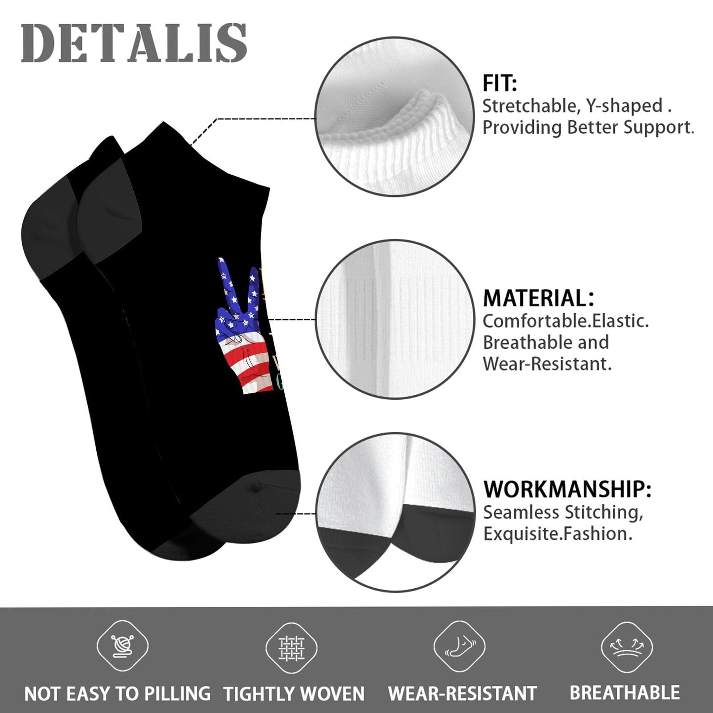 Gen Z People Power Ankle Socks