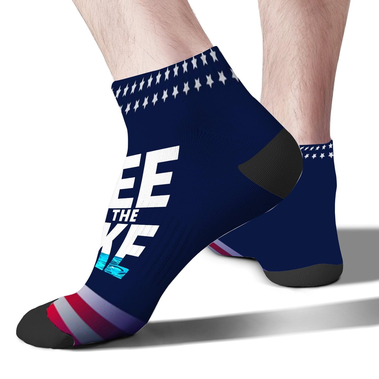 I Pee In The Lake Funny Vacation Partys Mens Crew Socks Crew Sock Women