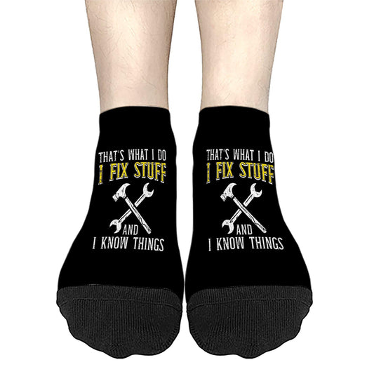 I Fix Stuff And I Know Things Womens Socks Ankle Liner Women Sock