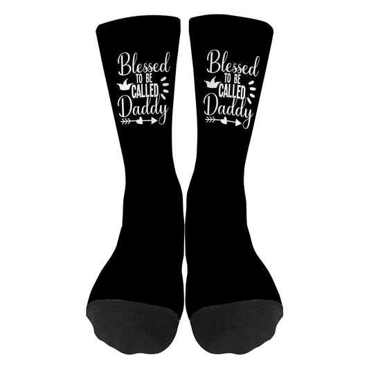 Blessed To Be Called Daddy Mens Boot Socks