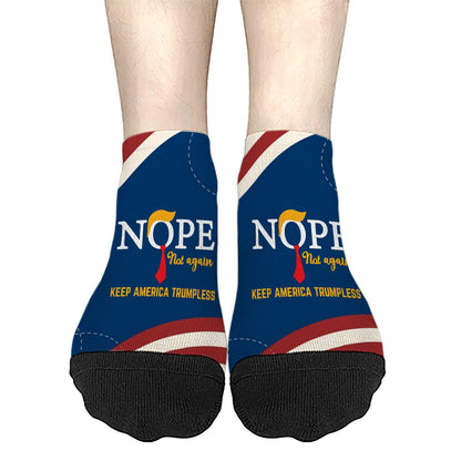 Nope Not Again Women's Short Dress Socks