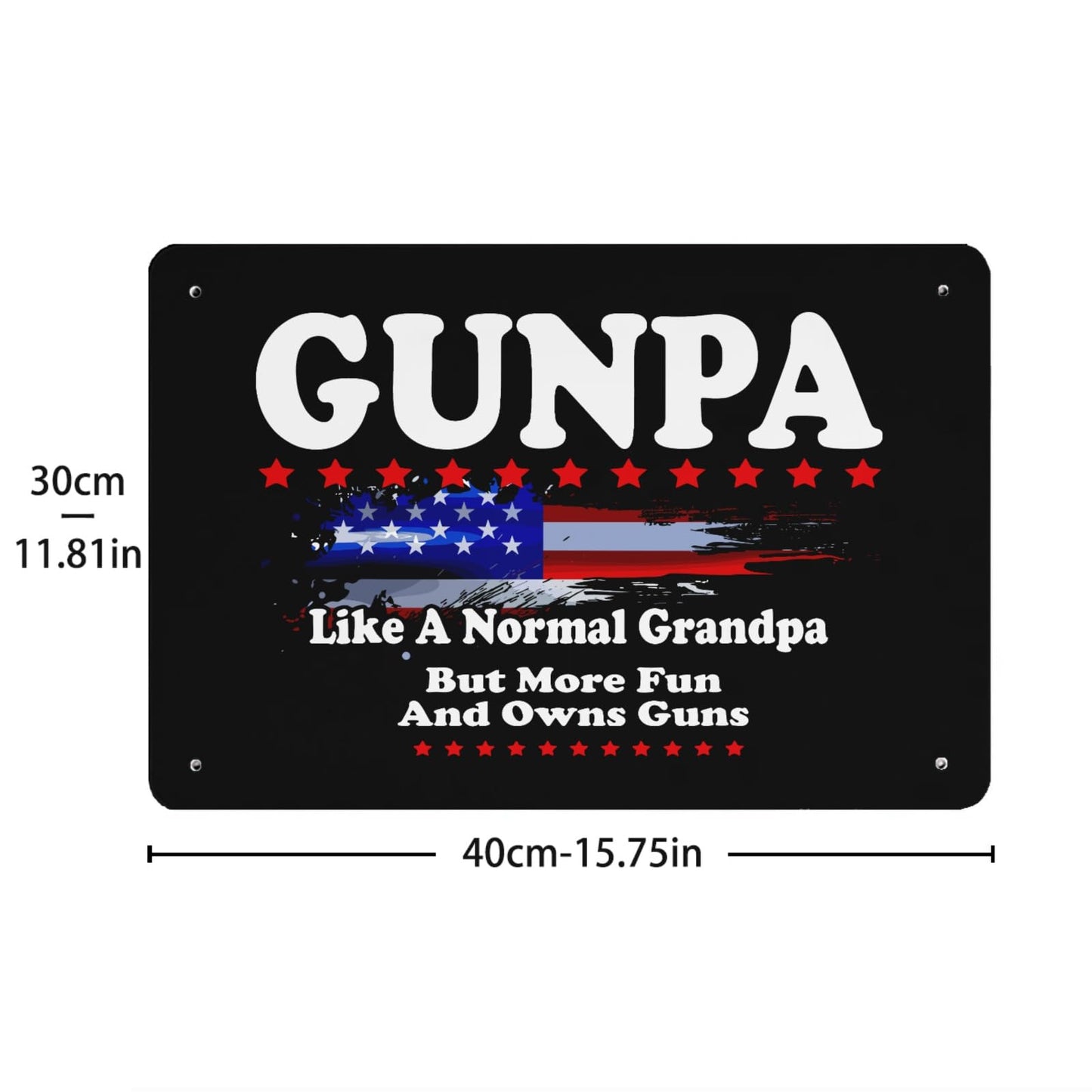 Fun Grandpa Tin Sign for Library Decor - 40*30cm